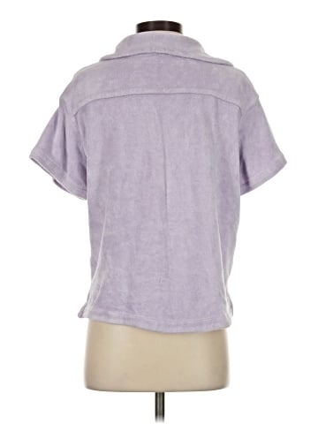 Frankies Bikinis Short Sleeve Button-Down Shirt (view 2)