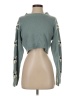 Altar'd State 100% Acrylic Stars Teal Pullover Sweater Size XS - photo 1