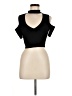 BCBGMAXAZRIA Black Short Sleeve Top Size M - photo 1