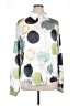 Unbranded 100% Polyester Print Green Long Sleeve Blouse Size XL - photo 1