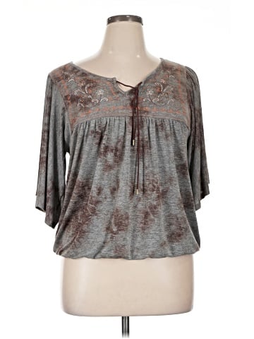 Live and Let Live 3/4 Sleeve Blouse (view 1)