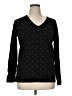 DKNY Jeans 100% Cotton Polka Dots Black Pullover Sweater Size XL - photo 1