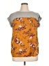 Rewind 100% Polyester Orange Short Sleeve Top Size 1X - photo 1