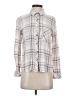 Dina Be Plaid Ivory Long Sleeve Blouse Size S - photo 1