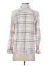 Dina Be Plaid Ivory Long Sleeve Blouse Size S - photo 2