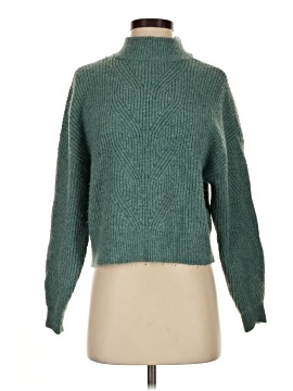 Aqua Turtleneck Sweater (view 1)