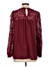 Cotton Bleu 100% Polyester Burgundy Long Sleeve Blouse Size S - photo 2