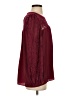 Cotton Bleu 100% Polyester Burgundy Long Sleeve Blouse Size S - photo 4