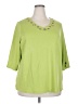 Quacker Factory Green 3/4 Sleeve Top Size 2X - photo 1