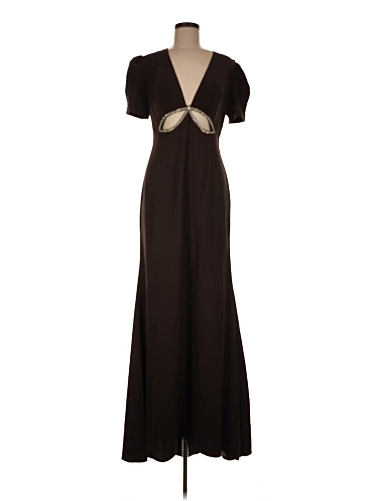 Pre-owned Mac Duggal Cocktail Dress In Brown