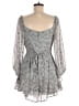 She + Sky 100% Polyester Gray Blue Romper Size M - photo 2