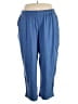 Roaman's Solid Blue Casual Pants Size 30 Petite (3X) - photo 1