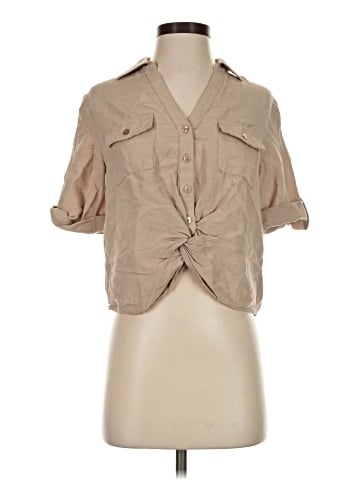 INC International Concepts 3/4 Sleeve Button-Down Shirt (view 1)