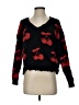 Aqua 100% Nylon Hearts Black Pullover Sweater Size XS - photo 1