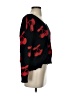 Aqua 100% Nylon Hearts Black Pullover Sweater Size XS - photo 4
