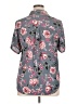 Iz Byer 100% Polyester Floral Gray Short Sleeve Blouse Size XL - photo 2