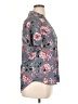 Iz Byer 100% Polyester Floral Gray Short Sleeve Blouse Size XL - photo 4