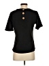 Blue Tassel Black Short Sleeve Top Size S - photo 2