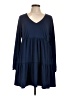 True Craft Solid Blue Casual Dress Size L - photo 1
