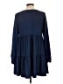 True Craft Solid Blue Casual Dress Size L - photo 2