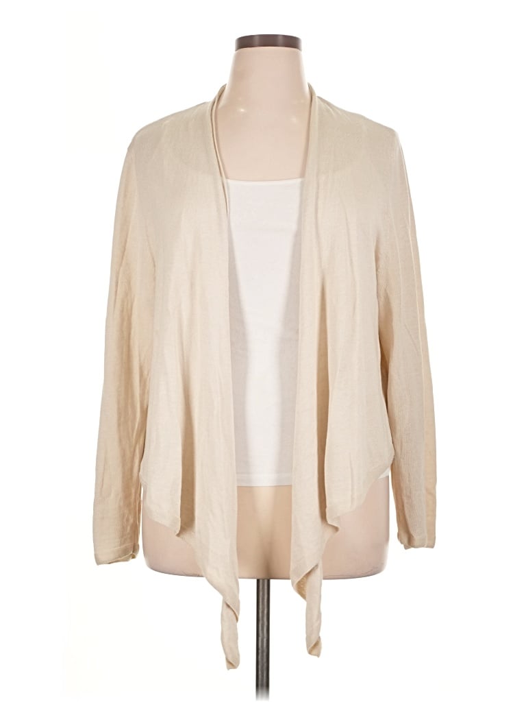 Pre-owned Jjill Cardigan Sweater In Tan
