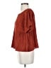 Madewell 100% Polyester Orange Short Sleeve Blouse Size S - photo 5
