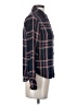 Uniqlo 100% Polyester Plaid Blue Long Sleeve Blouse Size XS - photo 4