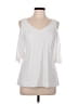 Vince Camuto White 3/4 Sleeve Top Size M - photo 1