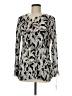 Milano 100% Polyester Silver Long Sleeve Blouse Size M - photo 1