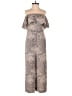 Babaton 100% Polyester Animal Print Gray Jumpsuit Size 2 - photo 1