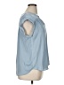 Maison d' Amelie 100% Polyester Blue Short Sleeve Blouse Size XL - photo 4