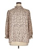Unbranded 100% Polyester Animal Print Ivory Long Sleeve Blouse Size XL - photo 1