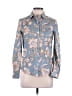 Sézane Floral Blue Long Sleeve Blouse Size 32 - photo 1