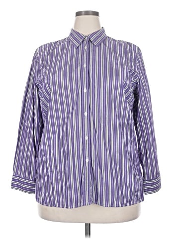Chaps 3/4 Sleeve Button-Down Shirt (view 1)