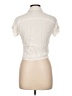 Sim & Sam 100% Rayon Ivory Short Sleeve Blouse Size L - photo 2