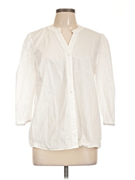 H By Halston 3/4 Sleeve Button Down Shirt