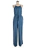 Shein 100% Polyester Solid Blue Jumpsuit Size L - photo 1