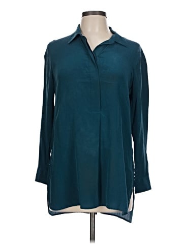 Vince. 3/4 Sleeve Silk Top (view 1)