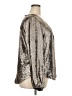 Liz Claiborne 100% Polyester Metallic Silver Long Sleeve Blouse Size XXL - photo 4