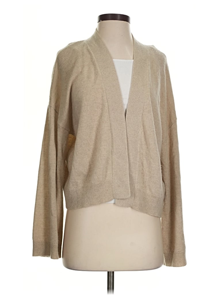 Pre-owned Theory Cashmere Cardigan Sweater In Tan