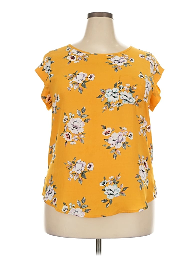 Pre-owned Alice Blue Short Sleeve Blouse In Yellow