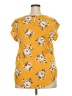 Alice Blue Yellow Short Sleeve Blouse Size XXL - photo 2