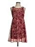 Express 100% Polyester Floral Burgundy Casual Dress Size XS - photo 1