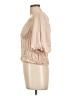 FRAME 100% Polyester Tan Short Sleeve Blouse Size L - photo 5