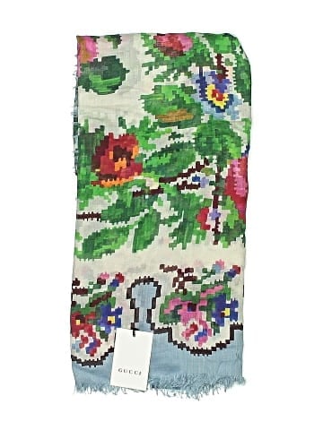 Gucci Pixelated Floral Print Scarf (view 2)