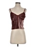 Blue Tassel Burgundy Sleeveless Blouse Size XS - photo 1