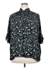 Uniqlo 100% Polyester Floral Blue 3/4 Sleeve Blouse Size XXL - photo 1