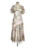 Theia 100% Polyester Floral Ivory Cocktail Dress Size 8 - photo 1