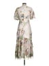 Theia 100% Polyester Floral Ivory Cocktail Dress Size 8 - photo 2