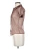 Lux 100% Polyester Brown Short Sleeve Blouse Size S - photo 5